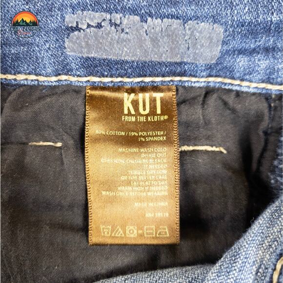 Kut From The Kloth Straight Jeans Blue Medium Wash Denim Pockets Women's 14 - Picture 10 of 12